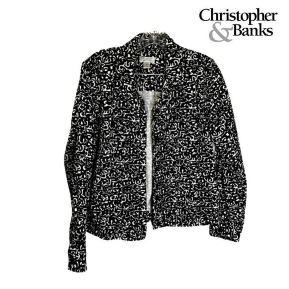 Christopher‎ & Banks Women's Collared Button Front Long-sleeved Jacket - Picture 1 of 6